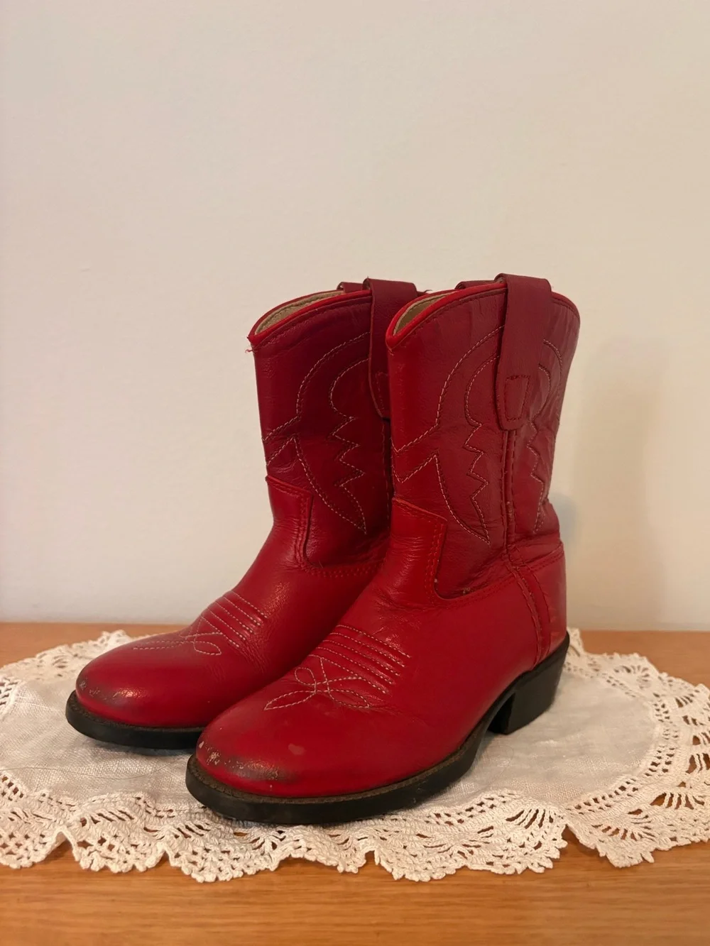 Kids Old West Red Cowboy Boots